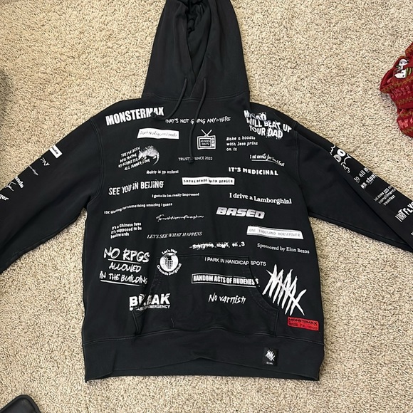 MonsterMax Goat Quote Hoodie - Picture 1 of 5